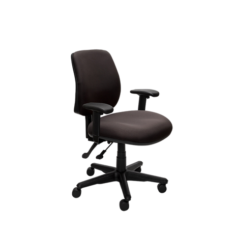 Buro Roma 2 Chair - Mid Back-Office Chairs-Black - Quickship-Yes Please-Assembled - Other areas-Commercial Traders - Office Furniture