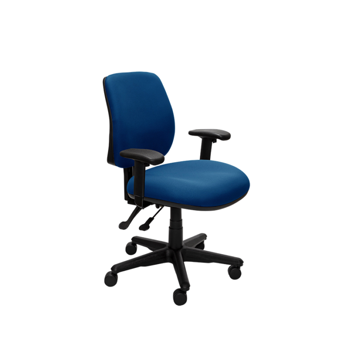 Buro Roma 2 Chair - Mid Back-Office Chairs-Dark Blue - Quickship-Yes Please-Assembled - Other areas-Commercial Traders - Office Furniture