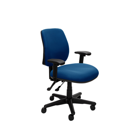 Buro Roma 2 Chair - Mid Back-Office Chairs-Dark Blue - Quickship-Yes Please-Assembled - Other areas-Commercial Traders - Office Furniture