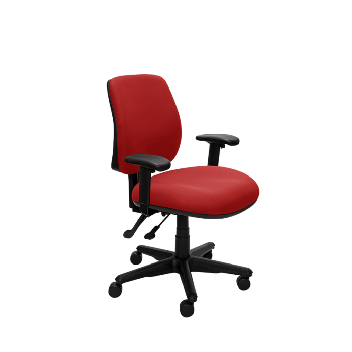 Buro Roma 2 Chair - Mid Back-Office Chairs-Red-Yes Please-Assembled - Other areas-Commercial Traders - Office Furniture