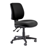 Buro Roma 2 Chair - Mid Back-Office Chairs-Black - Quickship-No Thanks-Flat Pack Please-Commercial Traders - Office Furniture