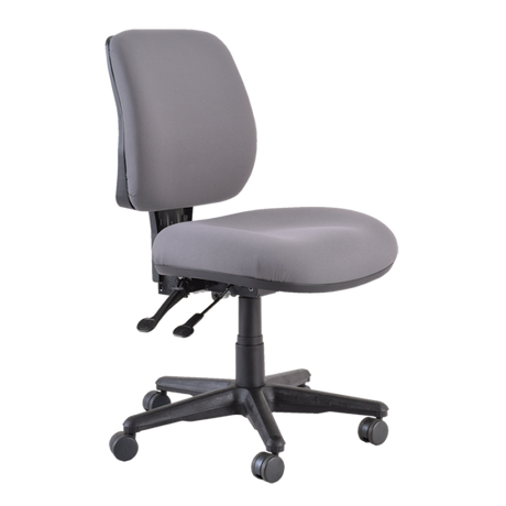 Buro Roma 2 Chair - Mid Back-Office Chairs-Charcoal-No Thanks-Assembled - Other areas-Commercial Traders - Office Furniture