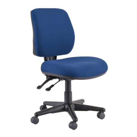 Buro Roma 2 Chair - Mid Back-Office Chairs-Dark Blue - Quickship-No Thanks-Assembled - Other areas-Commercial Traders - Office Furniture