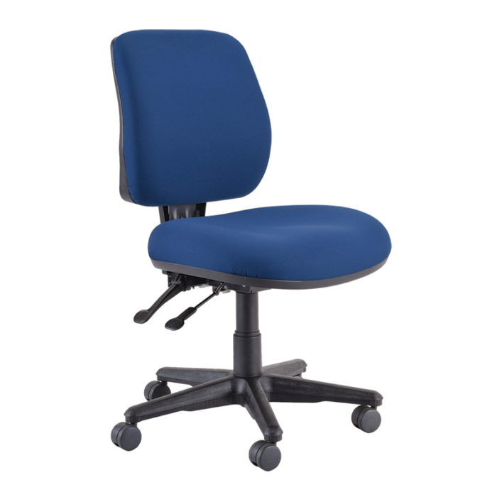 Buro Roma 2 Chair - Mid Back-Office Chairs-Dark Blue - Quickship-No Thanks-Assembled - Other areas-Commercial Traders - Office Furniture