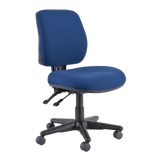 Buro Roma 2 Chair - Mid Back-Office Chairs-Dark Blue - Quickship-No Thanks-Assembled - Other areas-Commercial Traders - Office Furniture