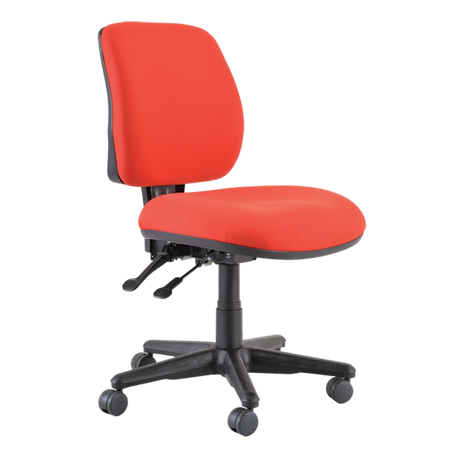 Buro Roma 2 Chair - Mid Back-Office Chairs-Red-No Thanks-Assembled - Other areas-Commercial Traders - Office Furniture