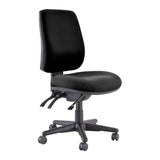 Buro Roma 3 Chair - High Back-Office Chairs-Black - Quickship-No Thanks-Flat Pack Please-Commercial Traders - Office Furniture