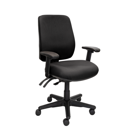 Buro Roma 3 Chair - High Back-Office Chairs-Black - Quickship-Yes Please-Flat Pack Please-Commercial Traders - Office Furniture