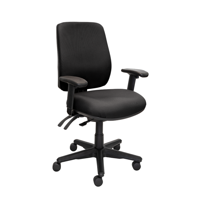 Buro Roma 3 Chair - High Back-Office Chairs-Black - Quickship-Yes Please-Flat Pack Please-Commercial Traders - Office Furniture