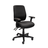 Buro Roma 3 Chair - High Back-Office Chairs-Black - Quickship-Yes Please-Flat Pack Please-Commercial Traders - Office Furniture