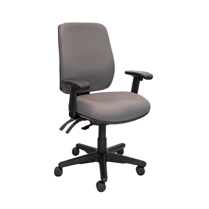 Buro Roma 3 Chair - High Back-Office Chairs-Charcoal-Yes Please-Assembled - Auckland/Christchurch-Commercial Traders - Office Furniture