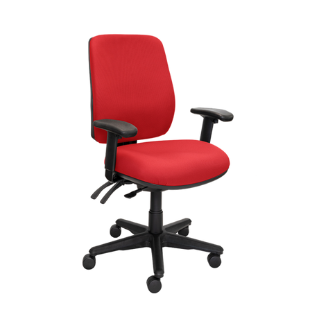 Buro Roma 3 Chair - High Back-Office Chairs-Red-Yes Please-Flat Pack Please-Commercial Traders - Office Furniture