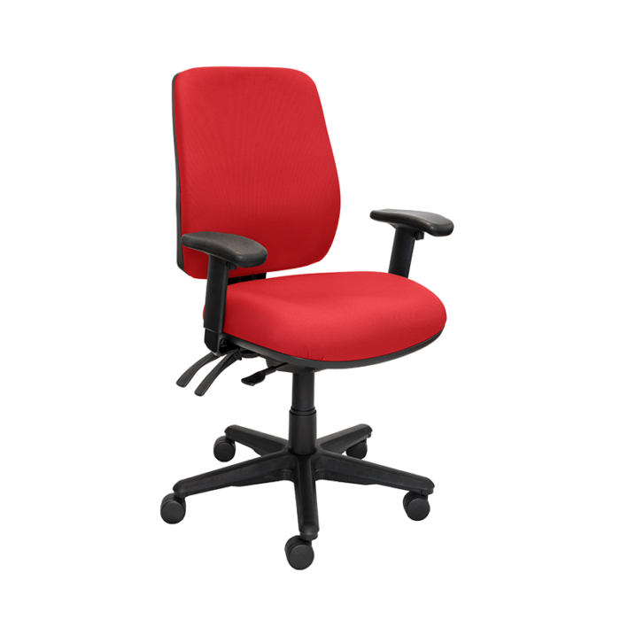 Buro Roma 3 Chair - High Back-Office Chairs-Red-Yes Please-Flat Pack Please-Commercial Traders - Office Furniture