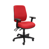 Buro Roma 3 Chair - High Back-Office Chairs-Red-Yes Please-Flat Pack Please-Commercial Traders - Office Furniture