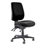 Buro Roma 3 Chair - High Back-Office Chairs-Black - Quickship-No Thanks-Flat Pack Please-Commercial Traders - Office Furniture