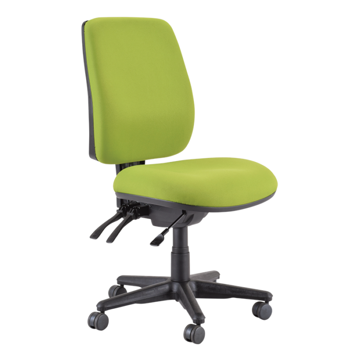 Buro Roma 3 Chair - High Back-Office Chairs-Green-No Thanks-Flat Pack Please-Commercial Traders - Office Furniture