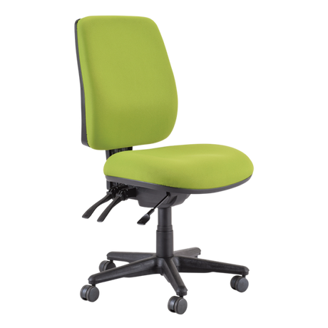 Buro Roma 3 Chair - High Back-Office Chairs-Green-No Thanks-Flat Pack Please-Commercial Traders - Office Furniture