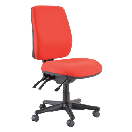 Buro Roma 3 Chair - High Back-Office Chairs-Red-No Thanks-Assembled - Auckland/Christchurch-Commercial Traders - Office Furniture