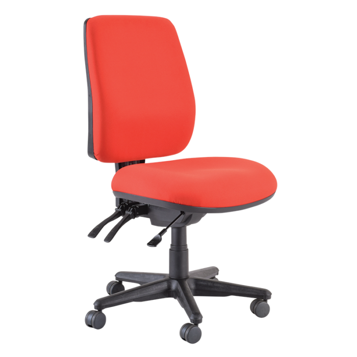 Buro Roma 3 Chair - High Back-Office Chairs-Red-No Thanks-Flat Pack Please-Commercial Traders - Office Furniture