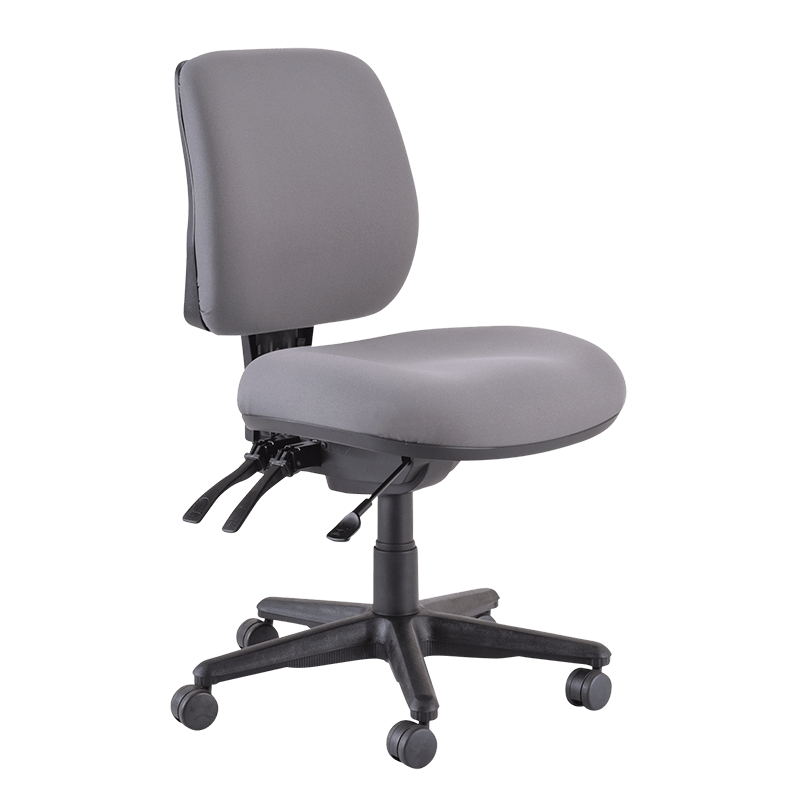 Buro Roma 3 Chair - Mid Back-Office Chairs-Charcoal-No Thanks-Assembled - Other Areas-Commercial Traders - Office Furniture