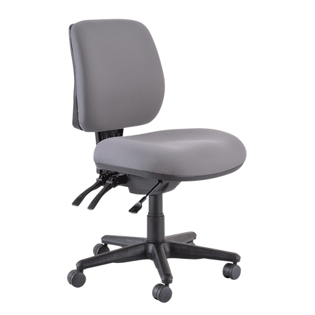 Buro Roma 3 Chair - Mid Back-Office Chairs-Charcoal-No Thanks-Assembled - Other Areas-Commercial Traders - Office Furniture