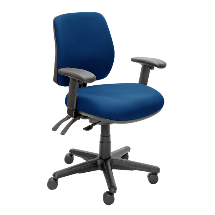 Buro Roma 3 Chair - Mid Back-Office Chairs-Dark Blue - Quickship-Yes Please-Assembled - Other Areas-Commercial Traders - Office Furniture