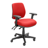 Buro Roma 3 Chair - Mid Back-Office Chairs-Red-Yes Please-Assembled - Other Areas-Commercial Traders - Office Furniture