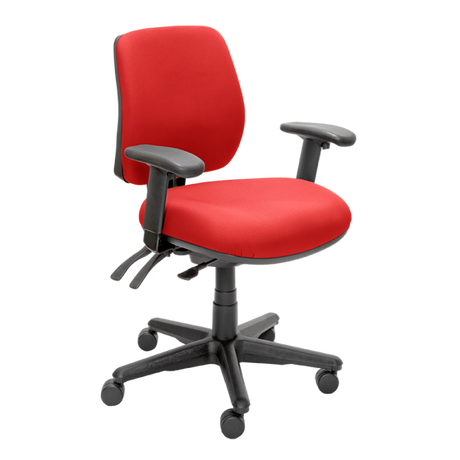 Buro Roma 3 Chair - Mid Back-Office Chairs-Red-Yes Please-Assembled - Other Areas-Commercial Traders - Office Furniture