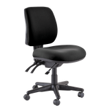 Buro Roma 3 Chair - Mid Back-Office Chairs-Black - Quickship-No Thanks-Assembled - Other Areas-Commercial Traders - Office Furniture