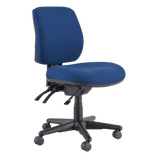 Buro Roma 3 Chair - Mid Back-Office Chairs-Dark Blue - Quickship-No Thanks-Assembled - Other Areas-Commercial Traders - Office Furniture