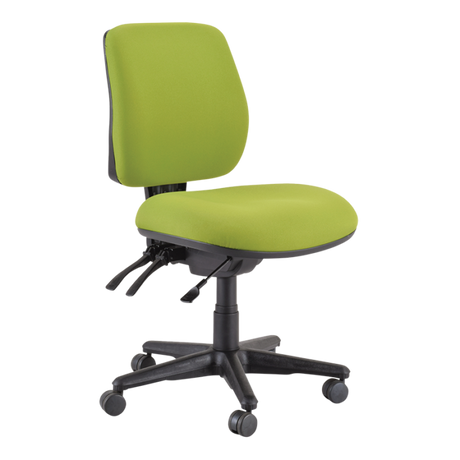 Buro Roma 3 Chair - Mid Back-Office Chairs-Green-No Thanks-Assembled - Other Areas-Commercial Traders - Office Furniture