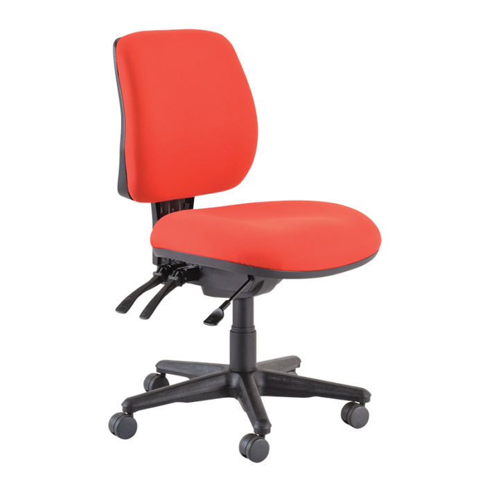 Buro Roma 3 Chair - Mid Back-Office Chairs-Red-No Thanks-Assembled - Other Areas-Commercial Traders - Office Furniture