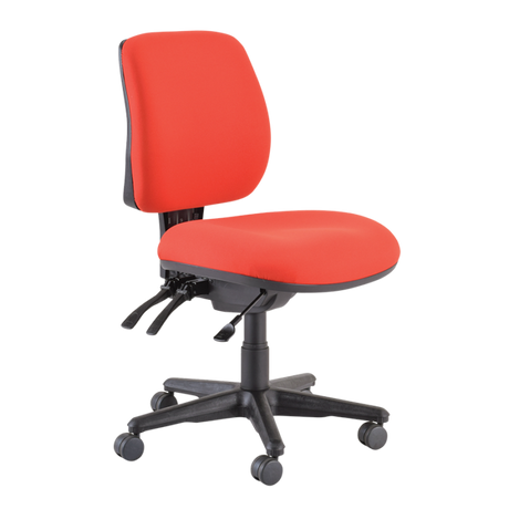 Buro Roma 3 Chair - Mid Back-Office Chairs-Red-No Thanks-Assembled - Other Areas-Commercial Traders - Office Furniture