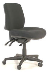 Buro Roma 3 Chair - Mid Back-Office Chairs-Black - Quickship-No Thanks-Assembled - Other Areas-Commercial Traders - Office Furniture