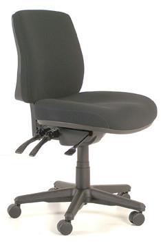 Buro Roma 3 Chair - Mid Back-Office Chairs-Black - Quickship-No Thanks-Flat Pack Please-Commercial Traders - Office Furniture