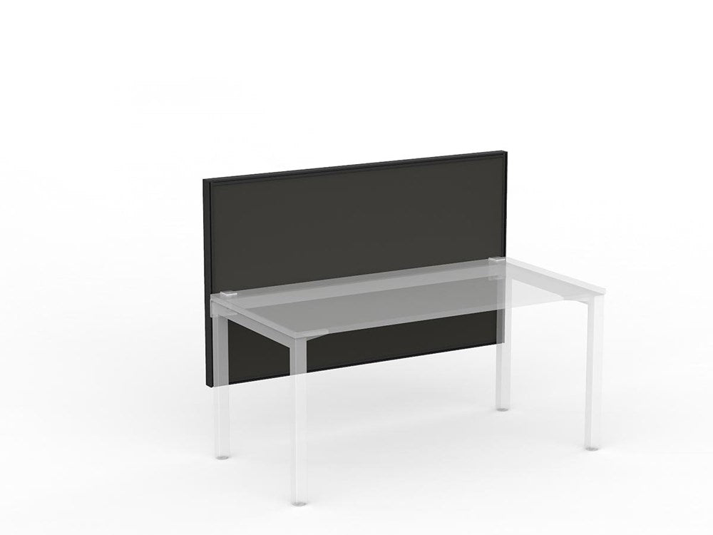 Studio 50 Desk Mount Screen - 900H x 1500W-Office Partitons-SP-Charcoal-Commercial Traders - Office Furniture
