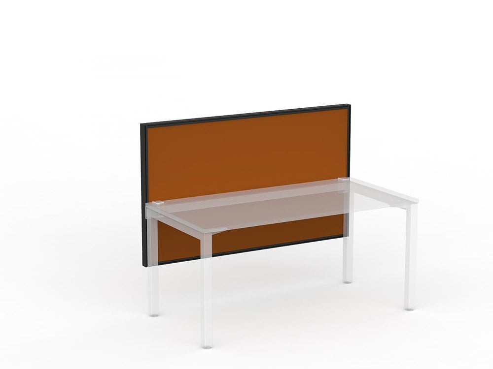 Studio 50 Desk Mount Screen - 900H x 1500W-Office Partitons-SP-Orange-Commercial Traders - Office Furniture