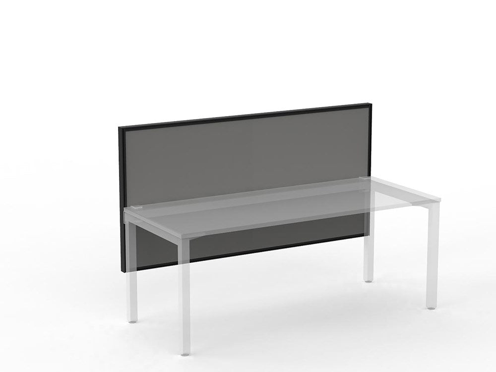 Studio 50 Desk Mount Screen - 900H x 1800W-Office Partitons-BE-Alloy Grey-Commercial Traders - Office Furniture