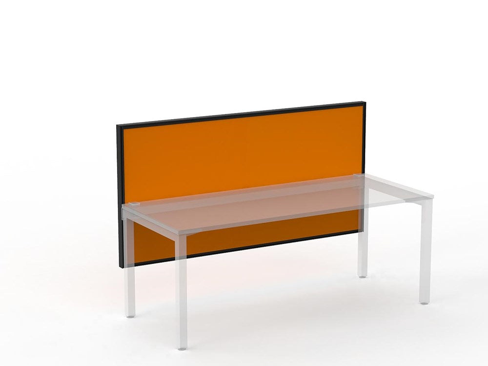Studio 50 Desk Mount Screen - 900H x 1800W-Office Partitons-BE-Bright Orange-Commercial Traders - Office Furniture