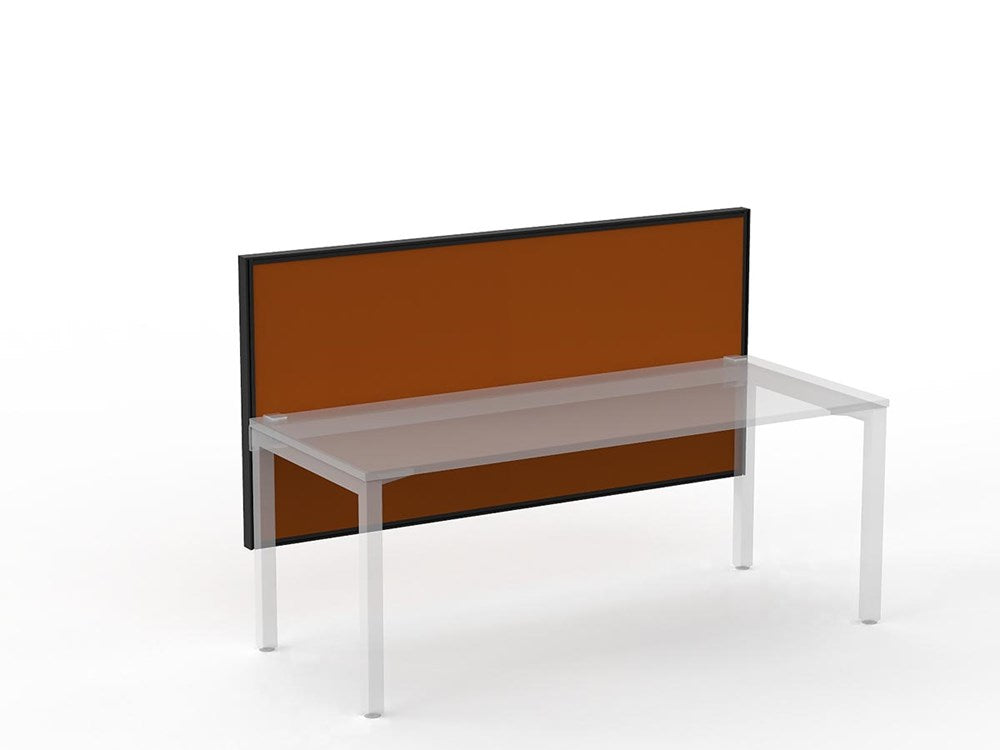 Studio 50 Desk Mount Screen - 900H x 1800W-Office Partitons-BE-Burnt Orange-Commercial Traders - Office Furniture