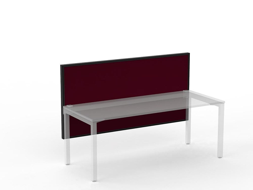 Studio 50 Desk Mount Screen - 900H x 1800W-Office Partitons-BE-Ruby Red-Commercial Traders - Office Furniture