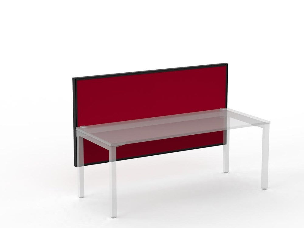 Studio 50 Desk Mount Screen - 900H x 1800W-Office Partitons-BE-Tomato Red-Commercial Traders - Office Furniture
