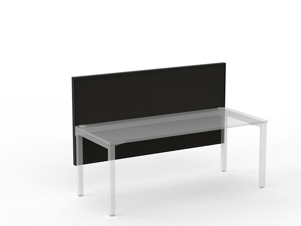 Studio 50 Desk Mount Screen - 900H x 1800W-Office Partitons-CN-Ebony-Commercial Traders - Office Furniture