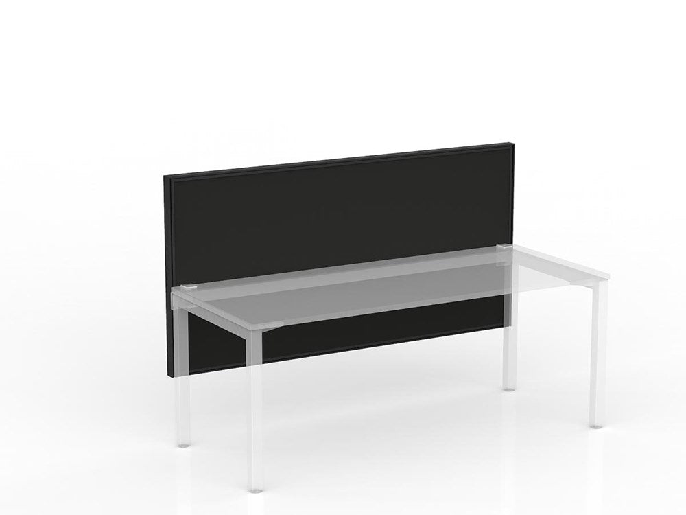 Studio 50 Desk Mount Screen - 900H x 1800W-Office Partitons-SP-Black-Commercial Traders - Office Furniture