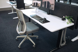 Buro Syntra Height Adjustable Desk-Desking-1500 x 750-Black-Commercial Traders - Office Furniture