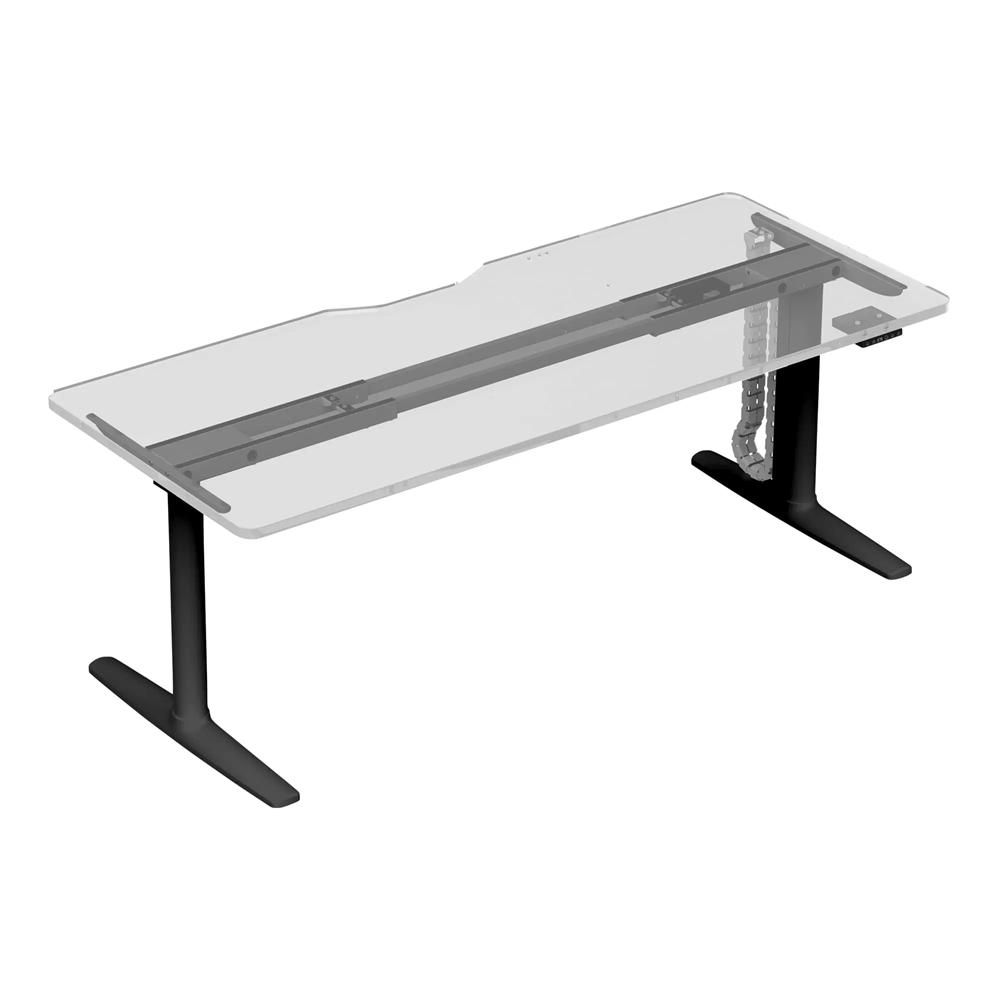 Buro Syntra Height Adjustable Desk-Desking-1500 x 750-Black-Commercial Traders - Office Furniture