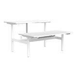 Buro Syntra Back to Back Height Adjustable Desk-Desking-1500 x 750-White-Commercial Traders - Office Furniture
