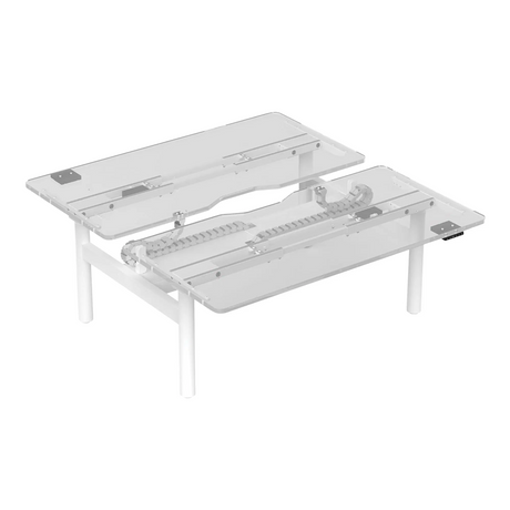 Buro Syntra Back to Back Height Adjustable Desk-Desking-1500 x 750-Black-Commercial Traders - Office Furniture