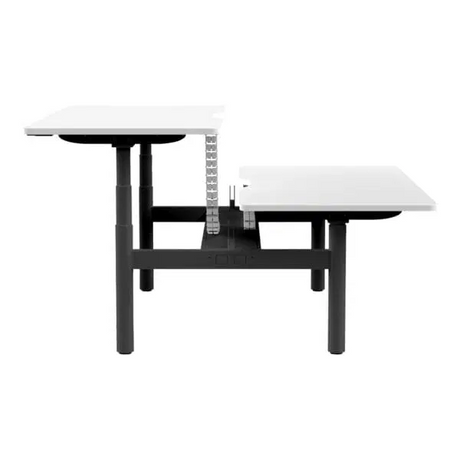 Buro Syntra Back to Back Height Adjustable Desk-Desking-1500 x 750-Black-Commercial Traders - Office Furniture