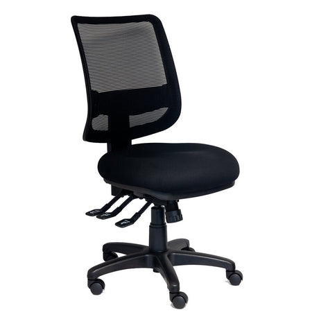 Saga Mesh Chair-Office Chairs-With Arms-Flat Pack Please-Commercial Traders - Office Furniture